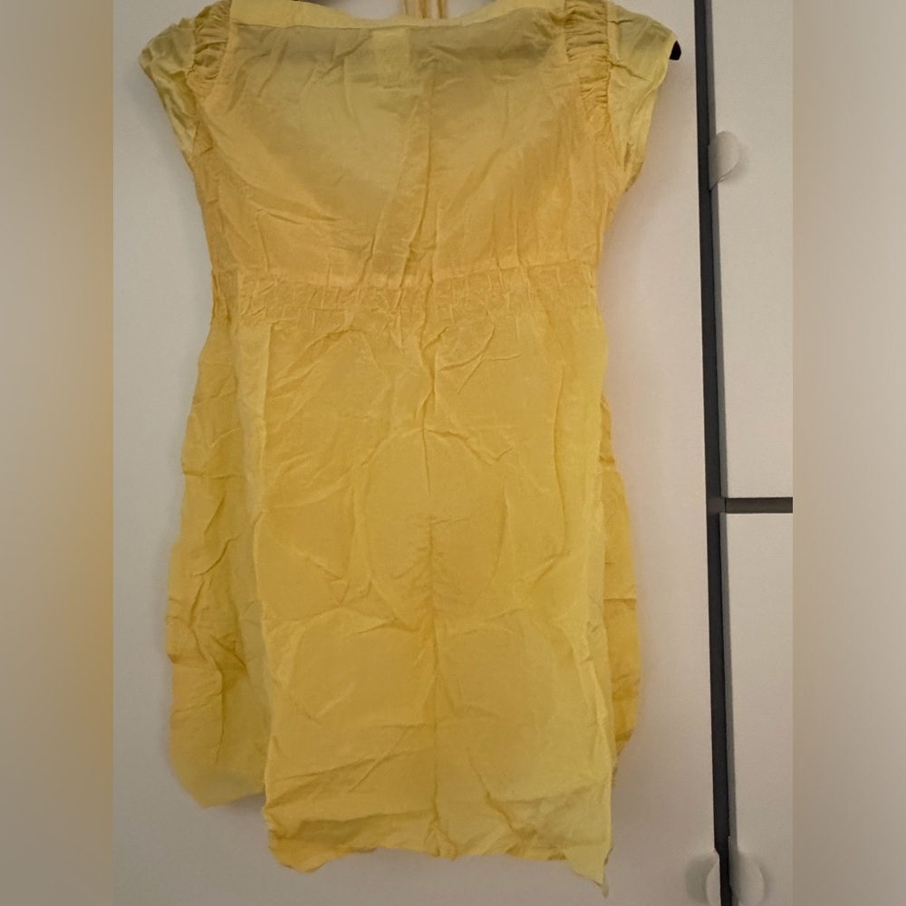 Miss Sixty Yellow Ruffle Tie-Front Tunic - Picture 2 of 5